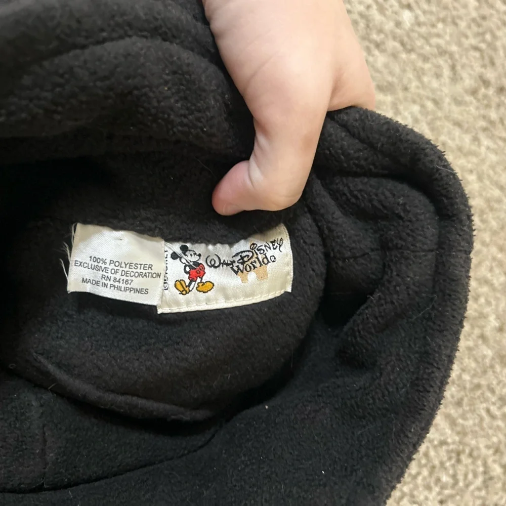 Walt Disney World Black Neon Multi Color Fleece Hat Dreadlock One Size Unisex